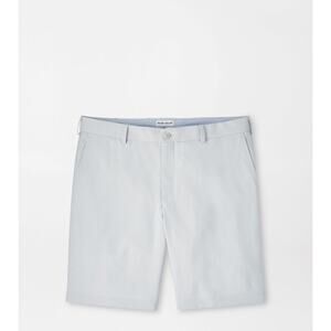 Peter Millar Size 38 Baby Blue Salem Flat Front Chino Performance Golf Shorts